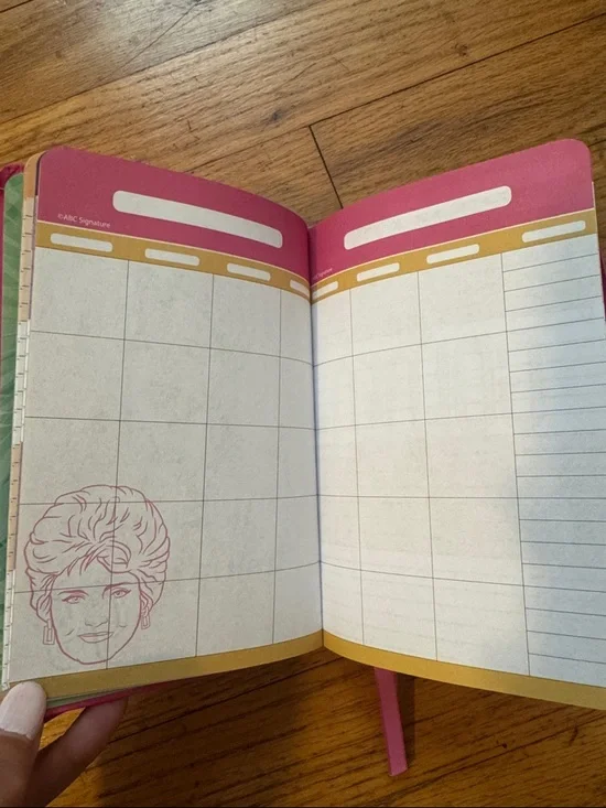 NWT! Golden Girls Pink Notebook & Tropical Notepad Set - Picture 5 of 6